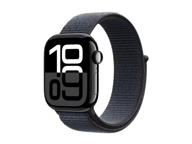 APPLE Watch S10 GPS 42 mm Boîtier Aluminum Jet Black, Bracelet Ink Sport Loop