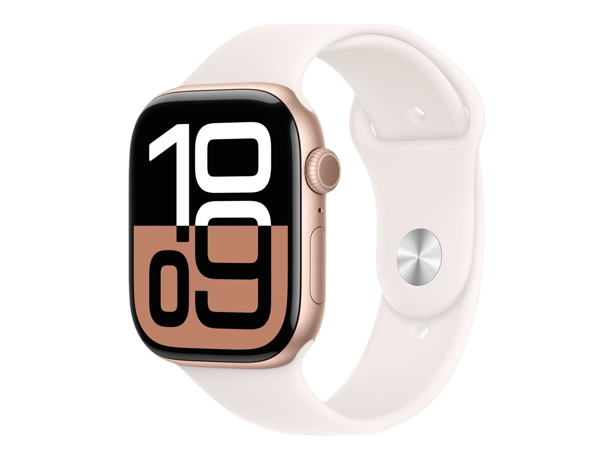 APPLE Watch Series 10 GPS 42mm Rose Gold Aluminium Case with Light Blush Sport Band - M/L