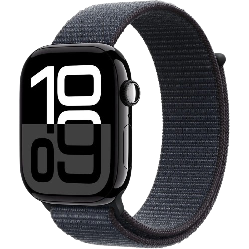 APPLE Watch S10 GPS 46 mm Boîtier Aluminum Jet Black, Bracelet Ink Sport Loop