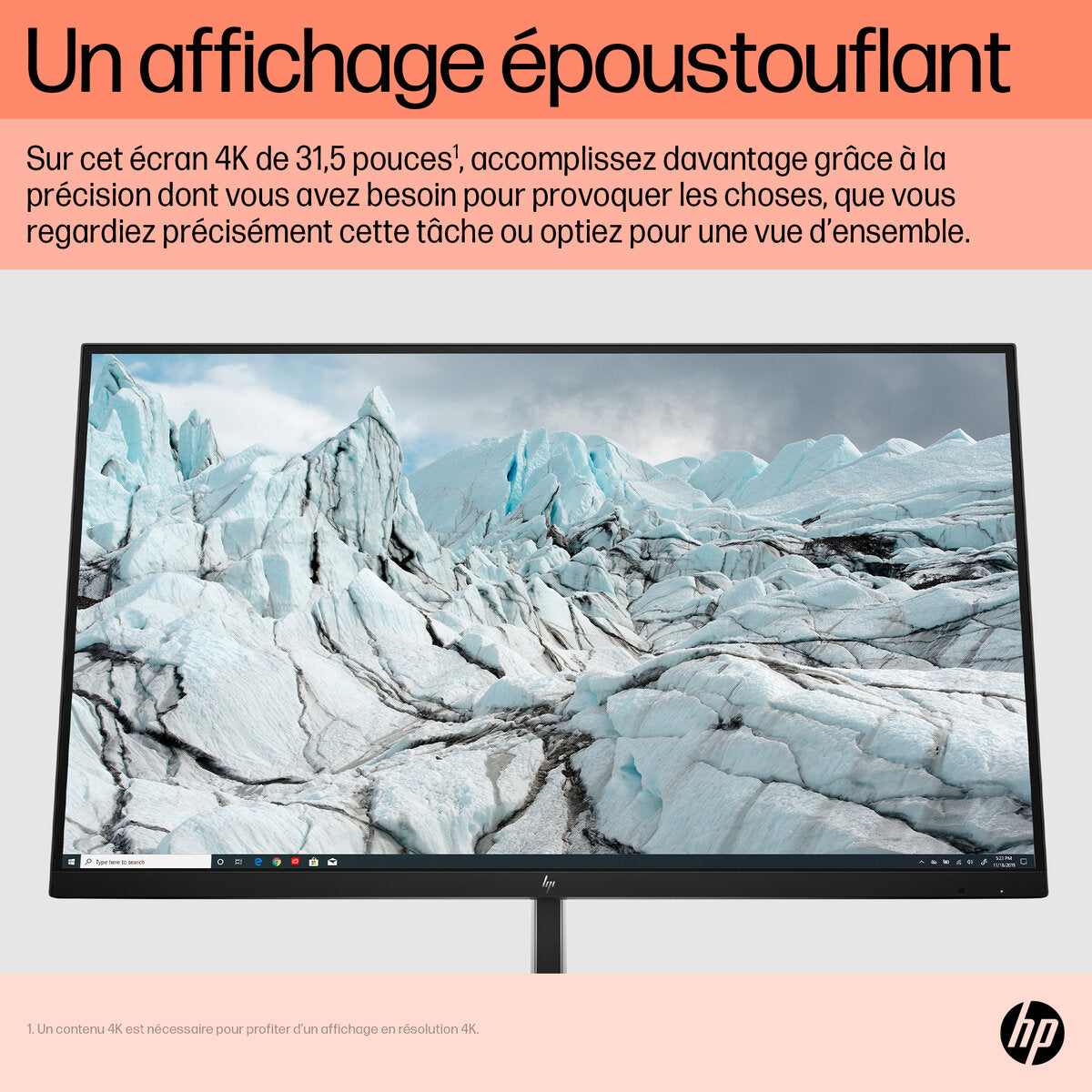 HP E32k G5 4K USB-C Monitor - 31,5 pouces - 3840 x 2160 pixels (Ultra HD 4K) - IPS