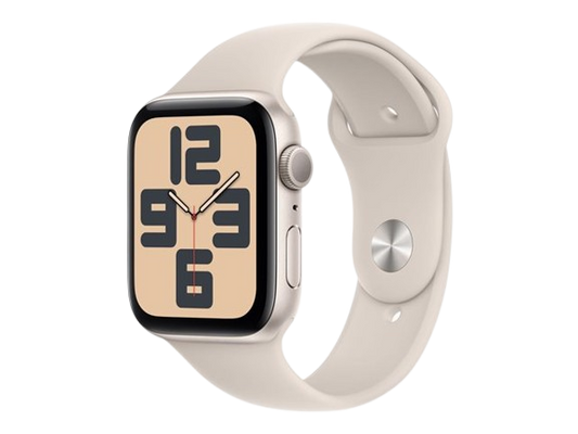 APPLE Watch SE GPS 44mm Starlight Aluminium Case with Starlight Sport Band - M/L