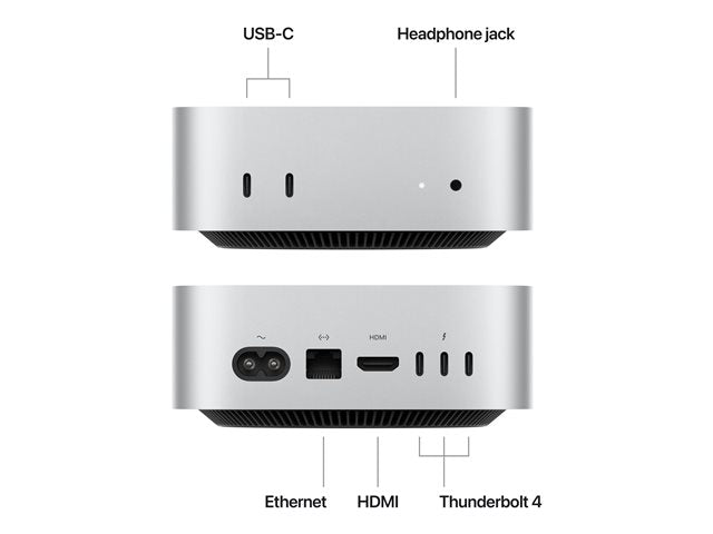 APPLE Mac mini M4 chip with 10-core CPU and 10-core GPU 16Go 512Go SSD