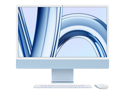 APPLE iMac 24p avec écran Retina 4.5K : puce M3 avec CPU 8 cœurs et GPU 10 cœurs SSD 256 Go