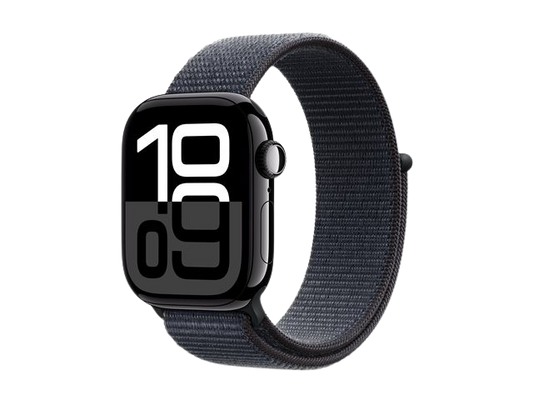 APPLE Watch S10 GPS 42 mm Boîtier Aluminum Jet Black, Bracelet Ink Sport Loop