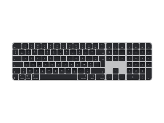 APPLE Clavier sans fil Magic Keyboard Touch ID Touches numériques AZERTY Noir (MXK83F/A)