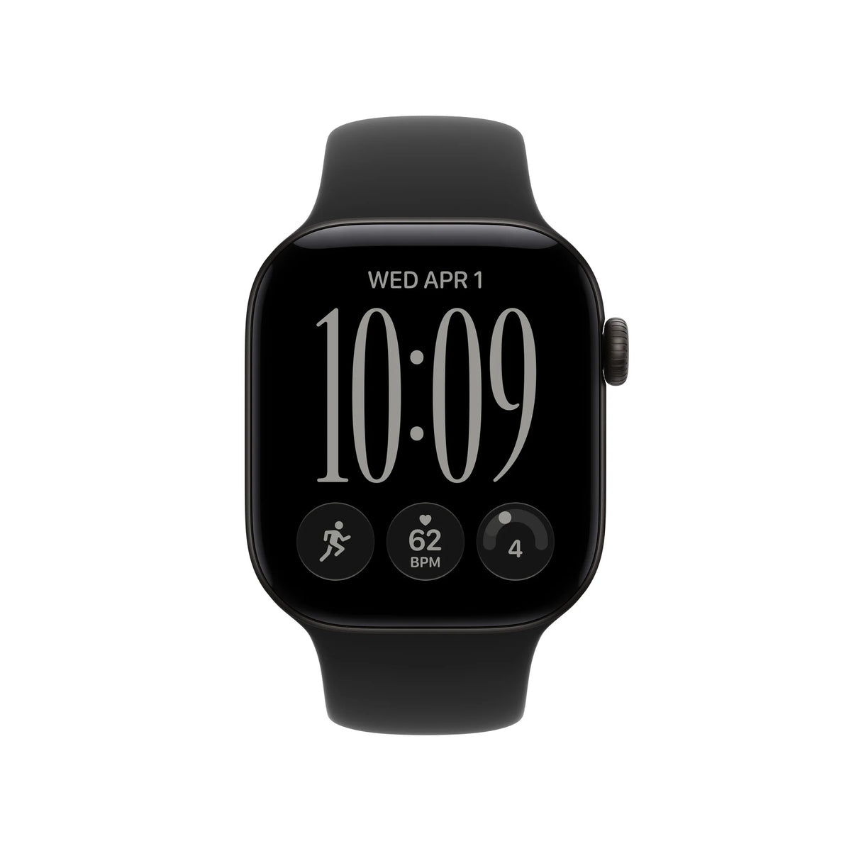 Apple Watch Series 12 — Aluminium noir, Bracelet Sport noir