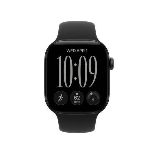 Apple Watch Series 12 — Aluminium noir, Bracelet Sport noir